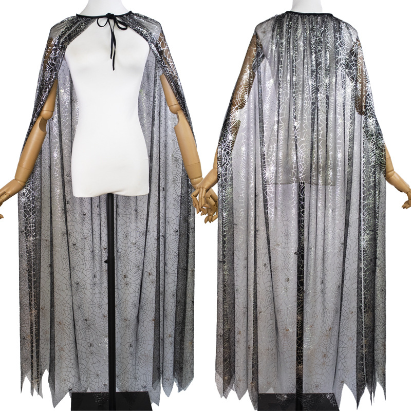 Women'S Clothing And Accessories - ยูนิเซ็กส์ฮาโลวีนผ้าคลุมไหล่ประกายคอสเพลย์ปาร์ตี้เสื้อผ้าใยแมงมุมผูกเชือกแม่มดพ่อมดคอสเพลย์เครื่องแต่งกายสำหรับสตรี