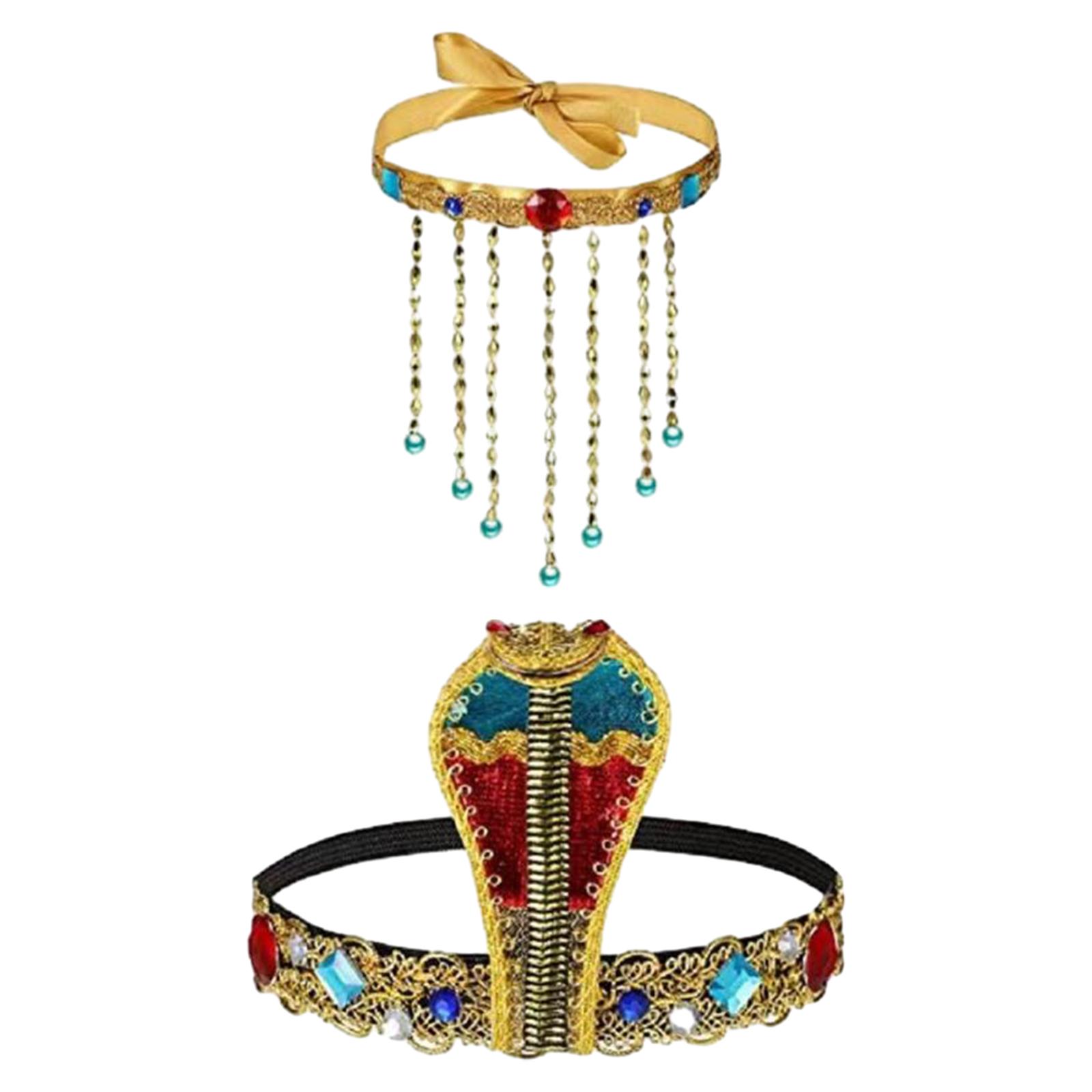 Women'S Egyptian Accessories - เครื่องประดับชุดอียิปต์ 2 ชิ้น มงกุฎราชินีอียิปต์ เครื่องประดับศีรษะอียิปต์ สำหรับถ่ายภาพ