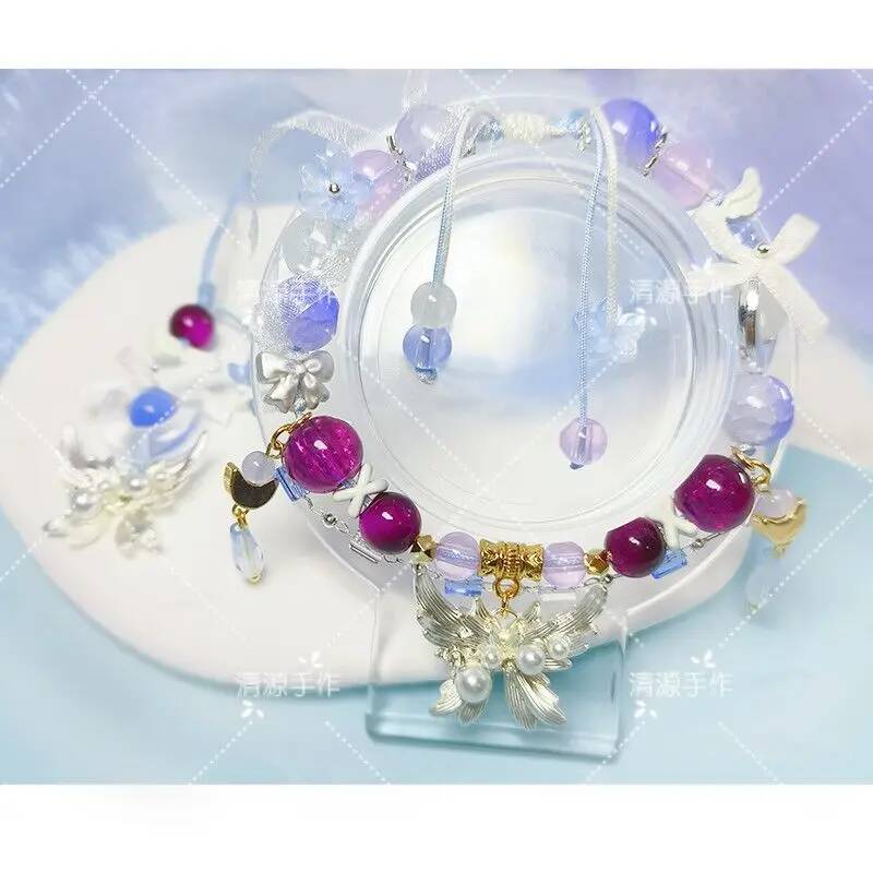 Women Accessories Bracelet - กำไลข้อมือลูกปัดคริสตัล Genshin Acg Impact Columbina ดีไซน์หรูหรา