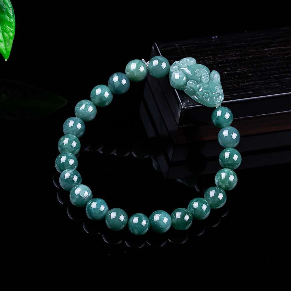 Women Accessories Bracelet - หยกพม่าธรรมชาติ กำไลข้อมือปี่เซียะ ของขวัญเครื่องรางโบราณสำหรับผู้หญิง เครื่องประดับกำไลหยกแท้