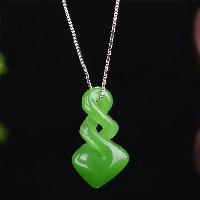 Women Accessories Dropshipping - หยกธรรมชาติ Hetian สีเขียวจี้อุปกรณ์เสริมแฟชั่นมือแกะสลักชายและหญิง Luck Amulet ของขวัญ