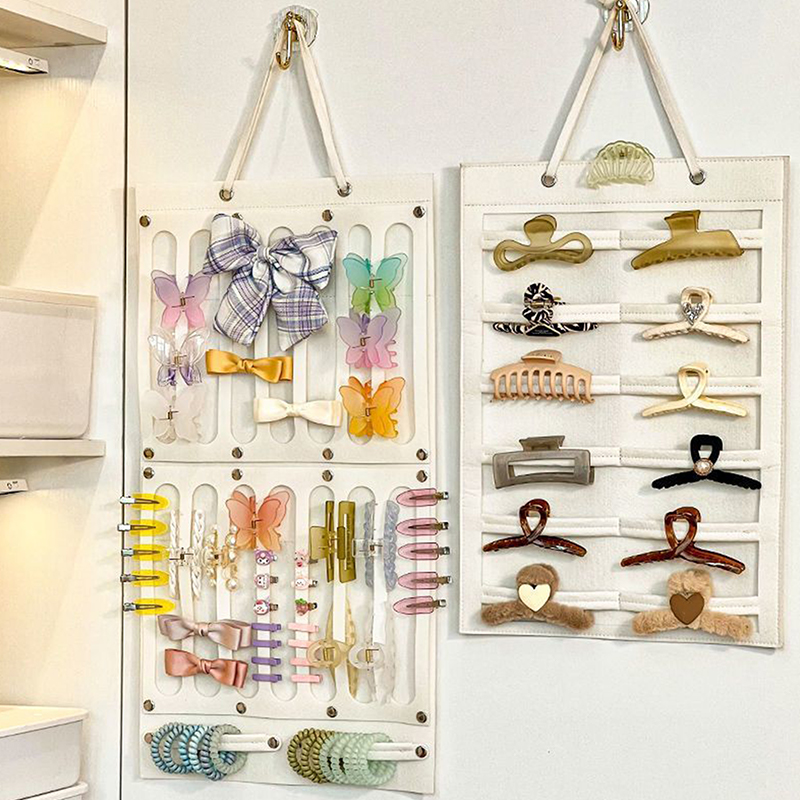 Women Accessories Display - คลิปหนีบผมกระเป๋าแขวนออแกไนเซอร์จัดเก็บสำหรับผู้หญิงหญิงสาวผ้าสักหลาดเนื้อนุ่มใช้แสดงกิ๊บติดผมแว่นตากันแดดที่ใส่อุปกรณ์เสริมกระเป๋า