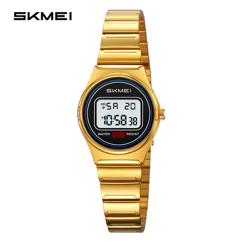 Women Accessories Display - SKMEI นาฬิกาข้อมือ2338ดิจิตอลขนาดเล็ก, นาฬิกาข้อมือสแตนเลสสตีลแบรนด์สตรีนาฬิกาหรูหรากันน้ำกีฬาสุภาพสตรีอิเล็กทรอนิกส์