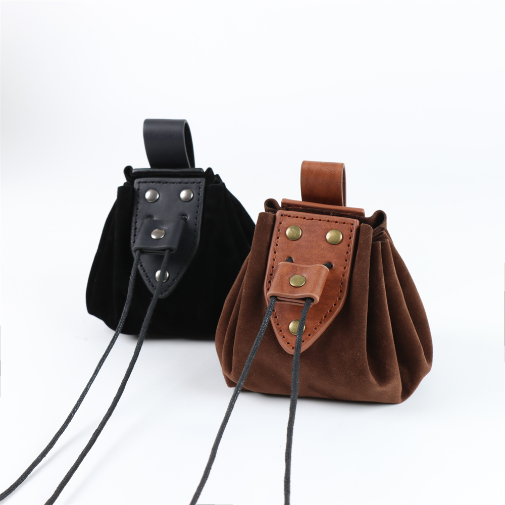 Women'S Viking Accessories - UYee ชุดคอสเพลย์ผู้หญิงย้อนยุคยุคกลาง POUCH koin ชาวไวกิ้งเซลติกกระเป๋าเงินสำหรับผู้ชายมีเชือกผูกปากถุง