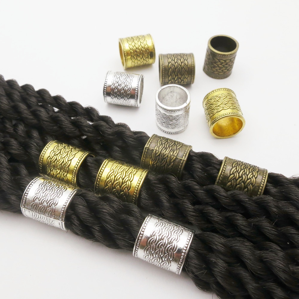 Women'S Viking Accessories - 10 ชิ้น/แพ็คขนาดใหญ่โลหะผสมไวกิ้งผม dread dreadlock beard ลูกปัดหลอดสําหรับผู้หญิงผู้ชายอุปกรณ์เสริมผม