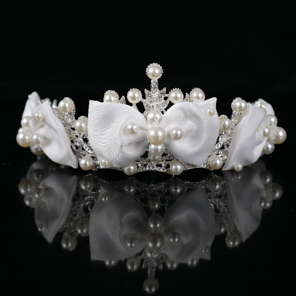Queen Accessories - มงกุฎเจ้าสาว ที่คาดผมผู้หญิง โบว์ผูกผม เครื่องประดับผมมุก สำหรับงานวันเกิด พิธีสำหรับผู้ใหญ่
