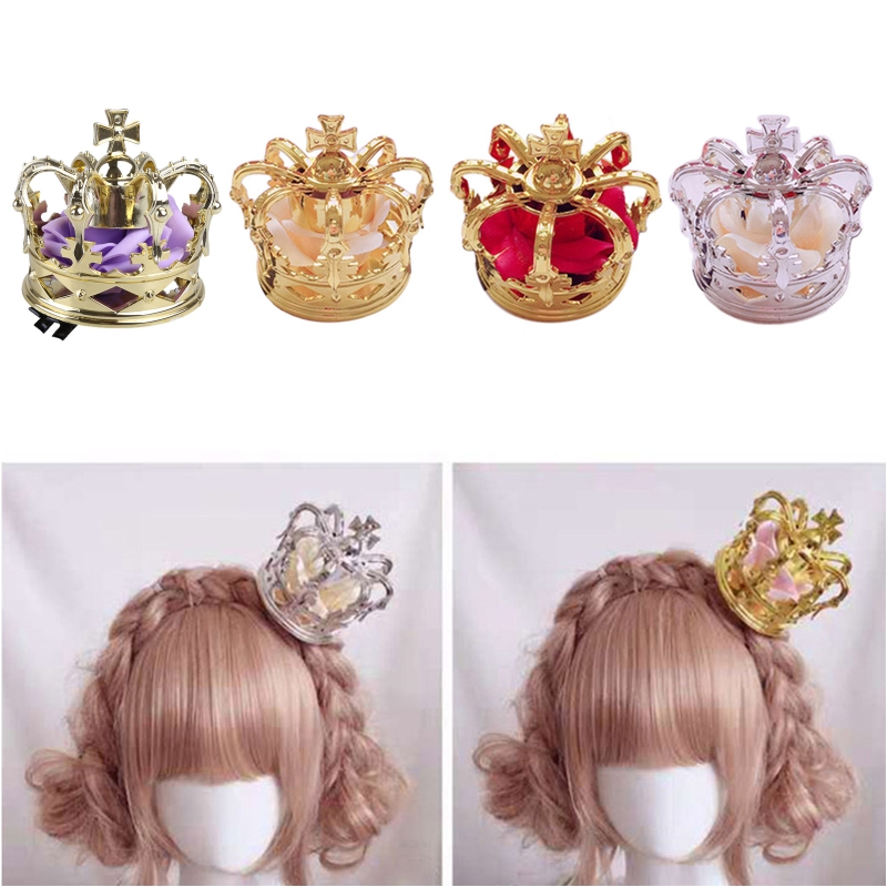 Women Accessories Dropshipping - Lolita เจ้าหญิง3D Tiara Crown Luxuries ประดิษฐ์