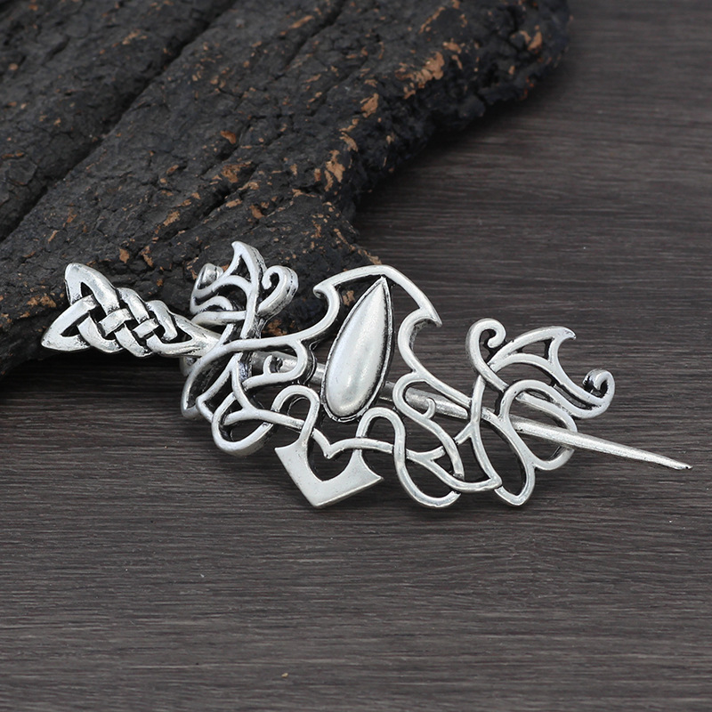 Women'S Viking Accessories - กิ๊บติดผมโลหะผสมสไตล์ฮิปฮอปพังก์แบบย้อนยุคสำหรับผู้หญิง ดีไซน์แบบวิคติ้งนอร์ดิกนอร์เวย์ เครื่องประดับตกแต่งผมแฟชั่น