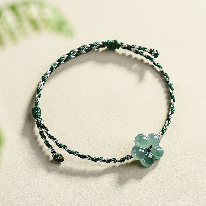 Woman Accessory - หยกพม่าสร้อยข้อมือหยกธรรมชาติเสน่ห์ของเครื่องประดับแฟชั่นของขวัญวินเทจสำหรับผู้หญิงเครื่องรางกำไลข้อมือหรูหรา
