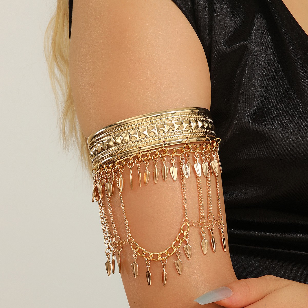 Women'S Egyptian Accessories - กำไลข้อมือแบบโซ่ใบไม้ประดับเหรียญโลหะสีทองสไตล์อียิปต์สุดฮิตปี 2026 สำหรับผู้หญิง เครื่องประดับสำหรับวันหยุด