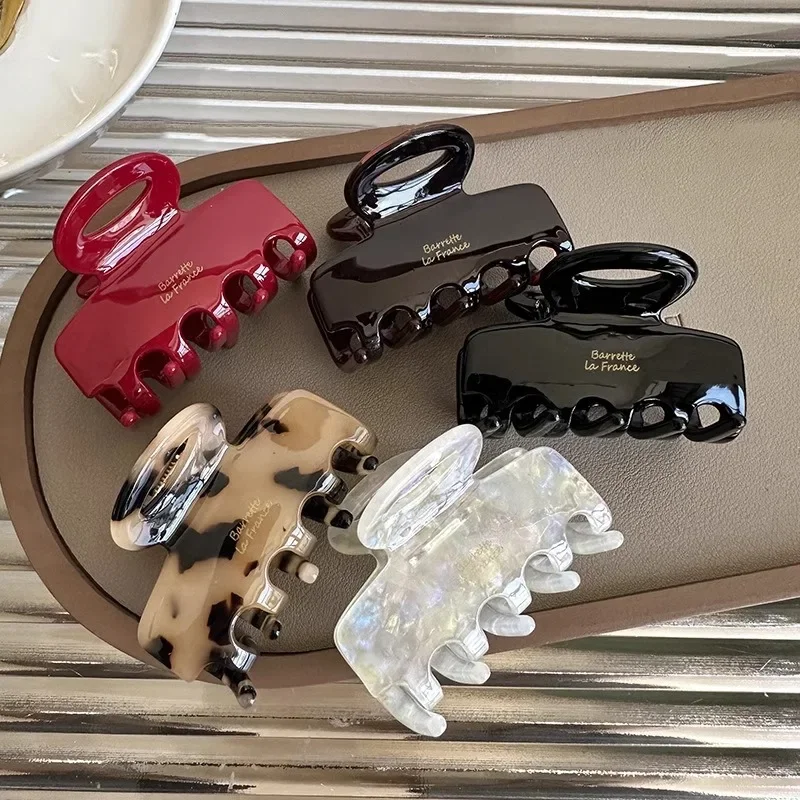 Women'S Korean Accessories - กิ๊บติดผมอะซิเตทยาว 5.5 ซม. สีแดง สำหรับเด็กผู้หญิงและผู้หญิง ที่หนีบผมแบบใหม่