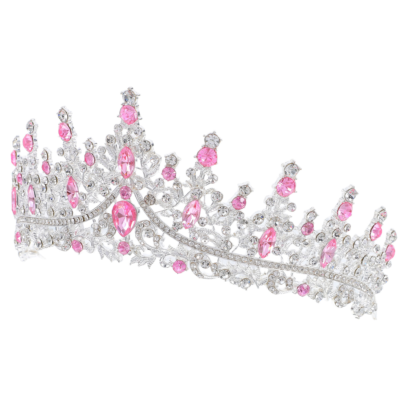 Queen Accessories - ที่คาดผมมงกุฎประดับเพชรเทียม หรูหราสำหรับเจ้าสาว งานแต่งงาน งานวันเกิด เครื่องประดับศีรษะมงกุฎราชินี อุปกรณ์เสริมสำหรับผู้หญิง