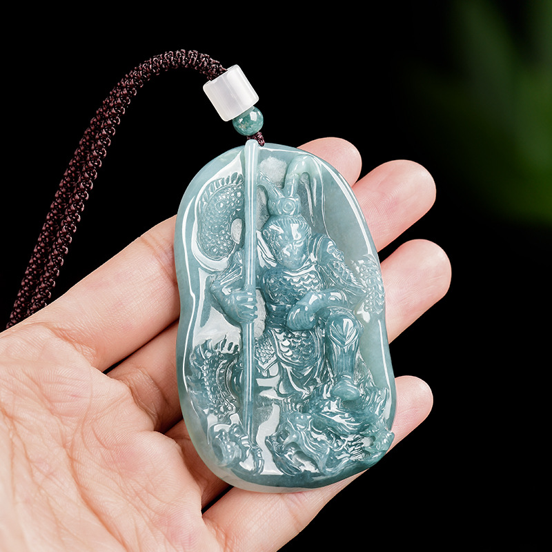 Woman Accessory - หยกพม่า จี้รูปพระพิฆเนศ สร้อยคอ ของขวัญสุดหรูสำหรับผู้หญิง เครื่องประดับแฟชั่น หยกพม่าแกะสลัก
