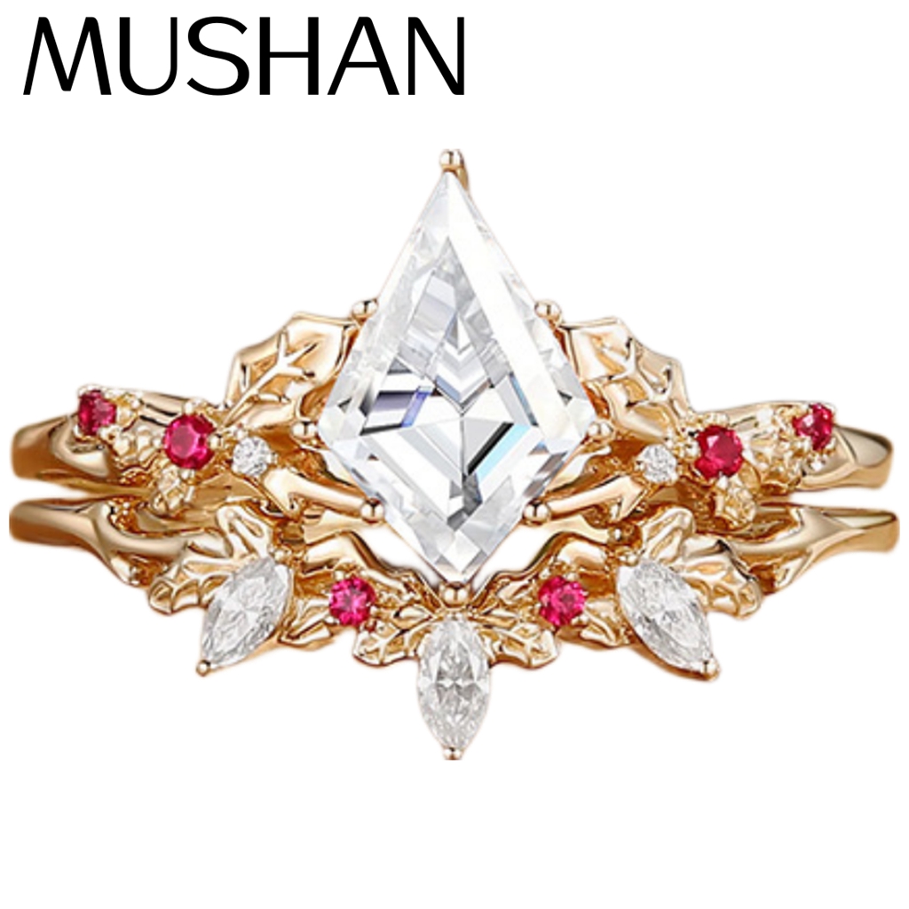 Women Accessories Dropshipping - เครื่องประดับสั่งทำ MUSHAN แหวนเงินแท้ 925 ประดับโมอิสซาไนต์ สี