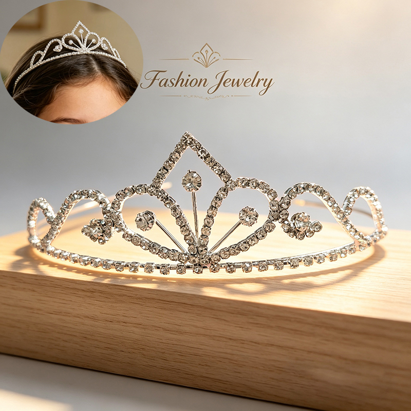 สีเงิน ไรน์สโตน มงกุฎเจ้าสาว ค - Queen Accessories บทวิจารณ์และราคา