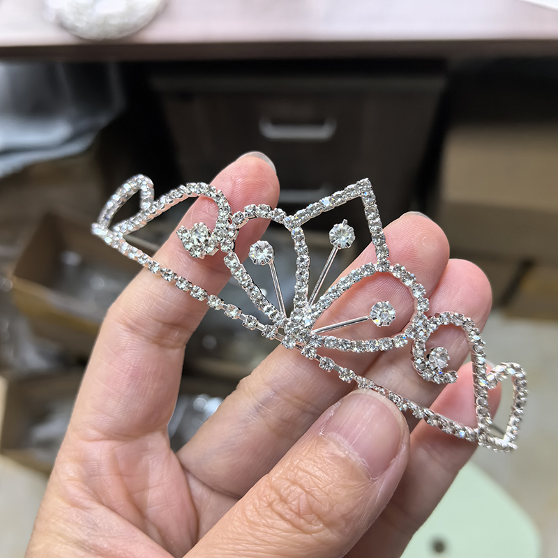 สีเงิน ไรน์สโตน มงกุฎเจ้าสาว ค - Queen Accessories บทวิจารณ์และราคา