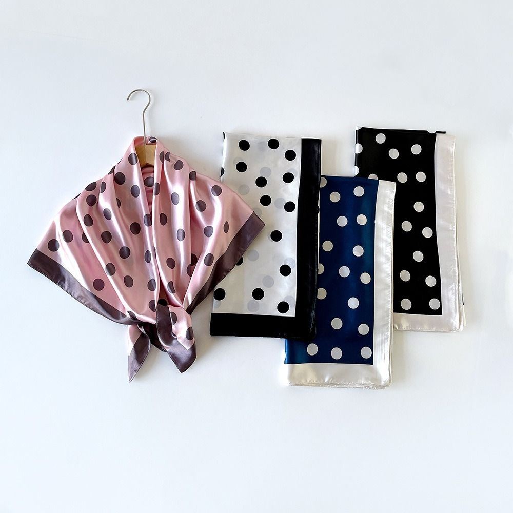 ผ้าพันคอพิมพ์ลายจุดหรูหรา รูปท - Women'S Korean Accessories บทวิจารณ์และราคา