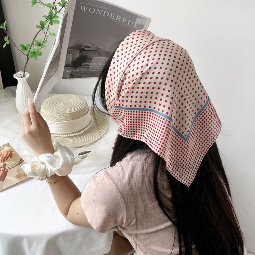 ผ้าพันคอลายจุดพิมพ์ลาย Y2K สีส - Women'S Korean Accessories บทวิจารณ์และราคา