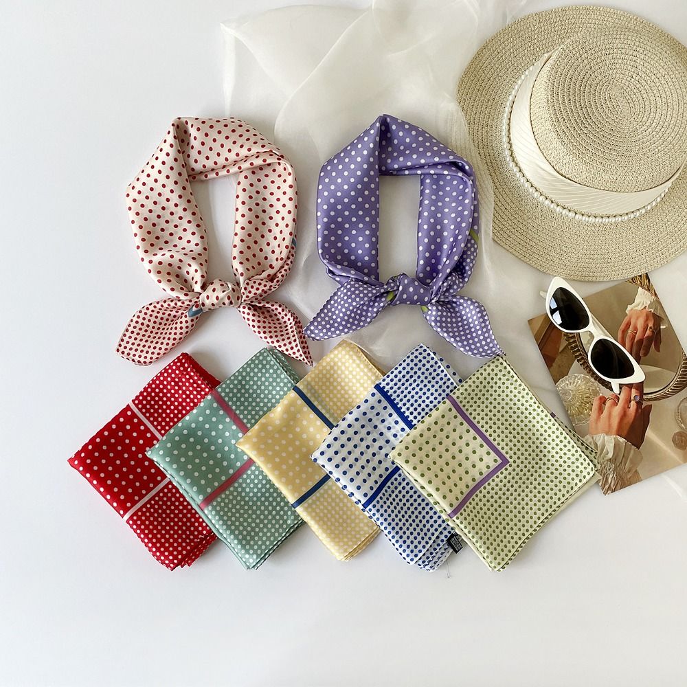 ผ้าพันคอลายจุดพิมพ์ลาย Y2K สีส - Women'S Korean Accessories บทวิจารณ์และราคา