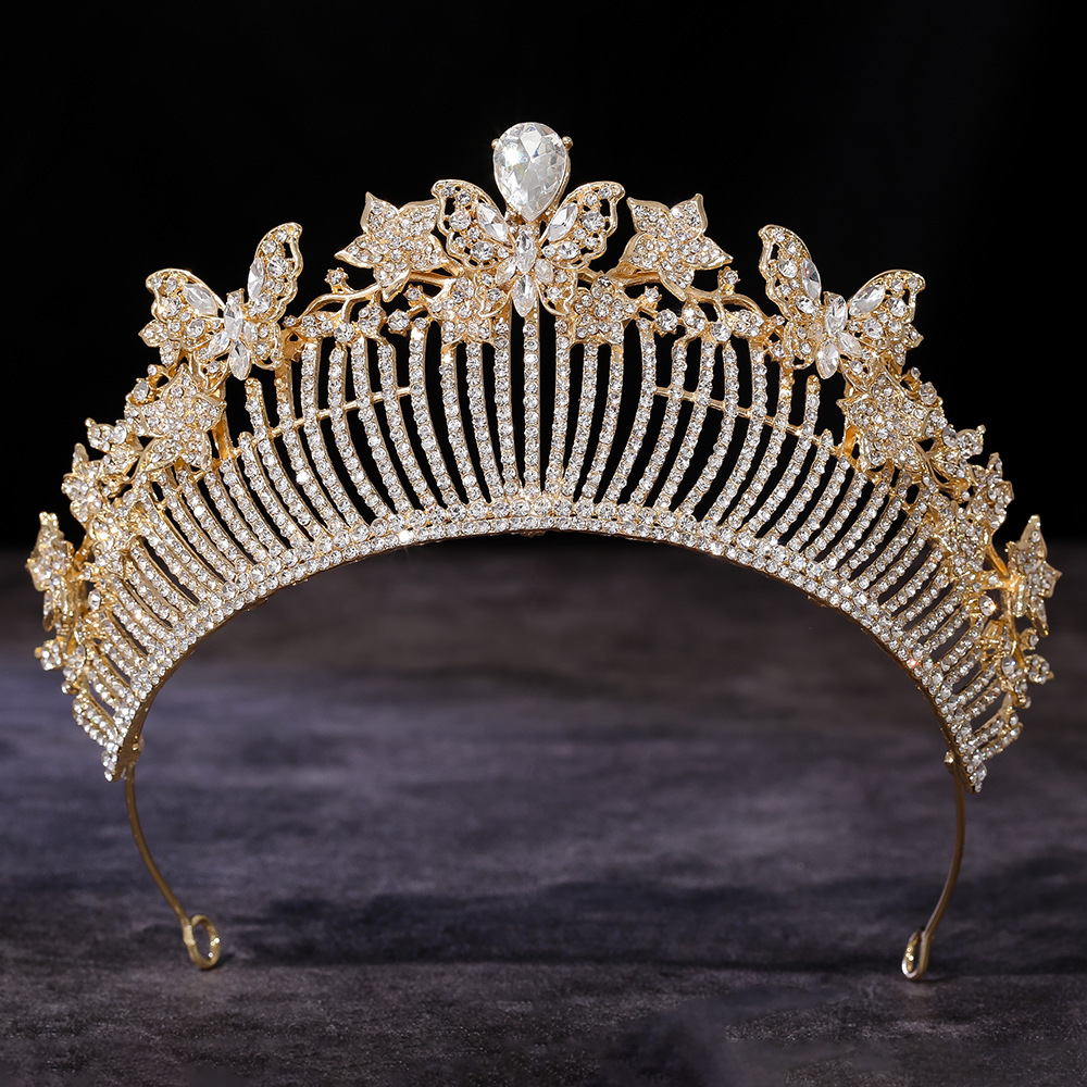 มงกุฎโลหะผสมลายดอกบัวสำหรับเจ้ - Women Accessories For Wedding บทวิจารณ์และราคา