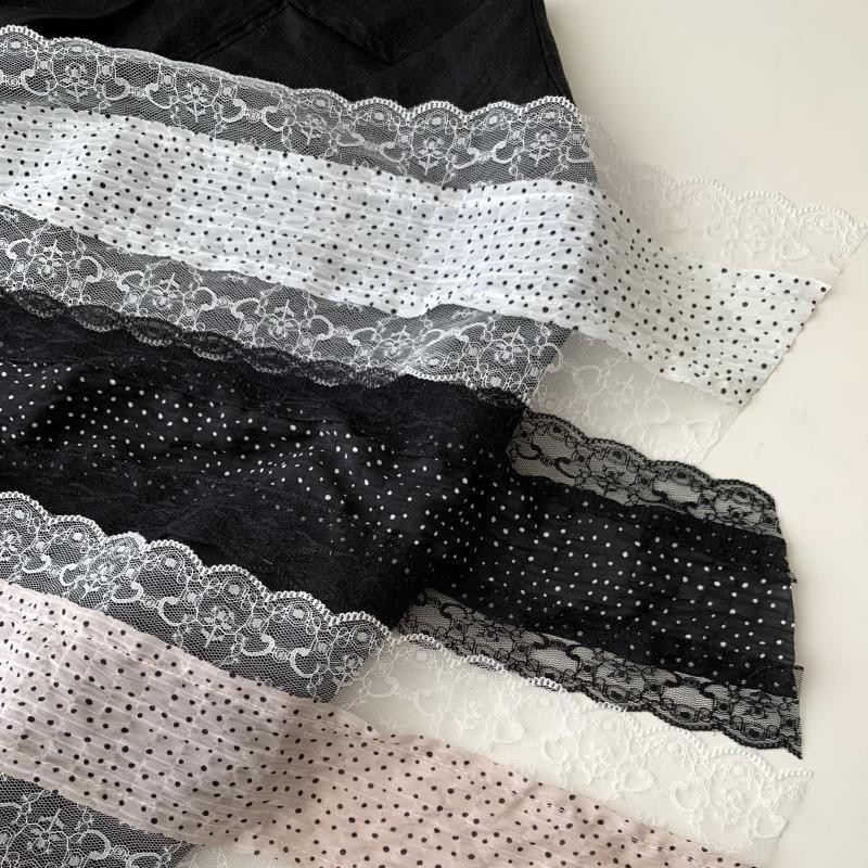 ผ้าพันคอผ้าลูกไม้ลายจุดสไตล์ฝร - Women'S Korean Accessories บทวิจารณ์และราคา