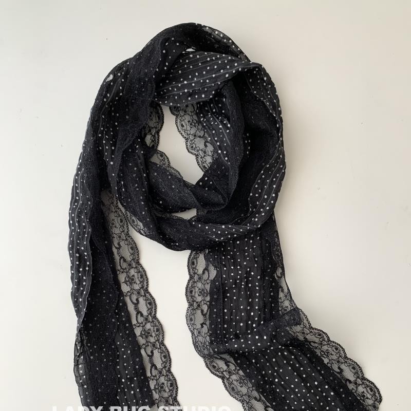 ผ้าพันคอผ้าลูกไม้ลายจุดสไตล์ฝร - Women'S Korean Accessories บทวิจารณ์และราคา