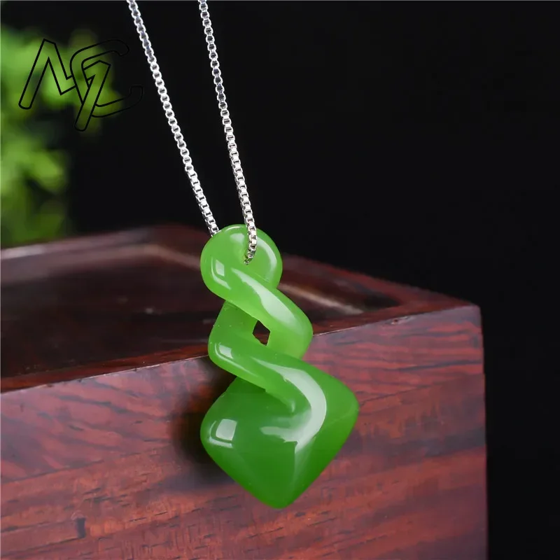 หยกธรรมชาติ Hetian สีเขียวจี้อ - Women Accessories Dropshipping บทวิจารณ์และราคา