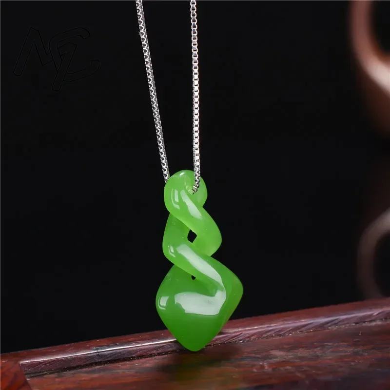หยกธรรมชาติ Hetian สีเขียวจี้อ - Women Accessories Dropshipping บทวิจารณ์และราคา