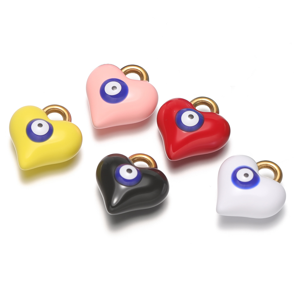 จี้รูปหัวใจเคลือบสีสแตนเลส 5 ช - Women Accessories Bracelet บทวิจารณ์และราคา