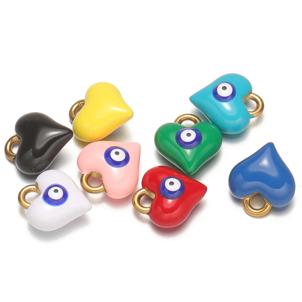 จี้รูปหัวใจเคลือบสีสแตนเลส 5 ช - Women Accessories Bracelet บทวิจารณ์และราคา