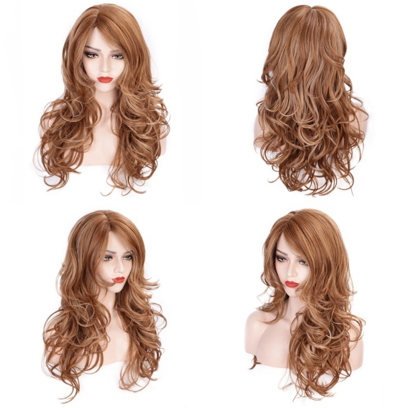 วิกผมยาวลอนใหญ่ฟูฟ่องสำหรับผู้ - Women'S Clothing And Accessories บทวิจารณ์และราคา