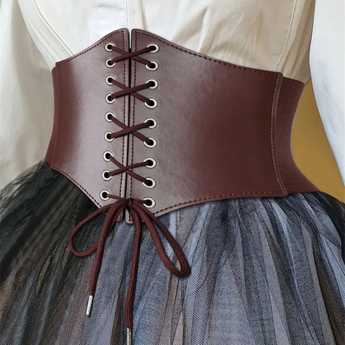 เข็มขัดผูกแบบยืดหยุ่นสีน้ำตาลเ - Women'S Viking Accessories บทวิจารณ์และราคา