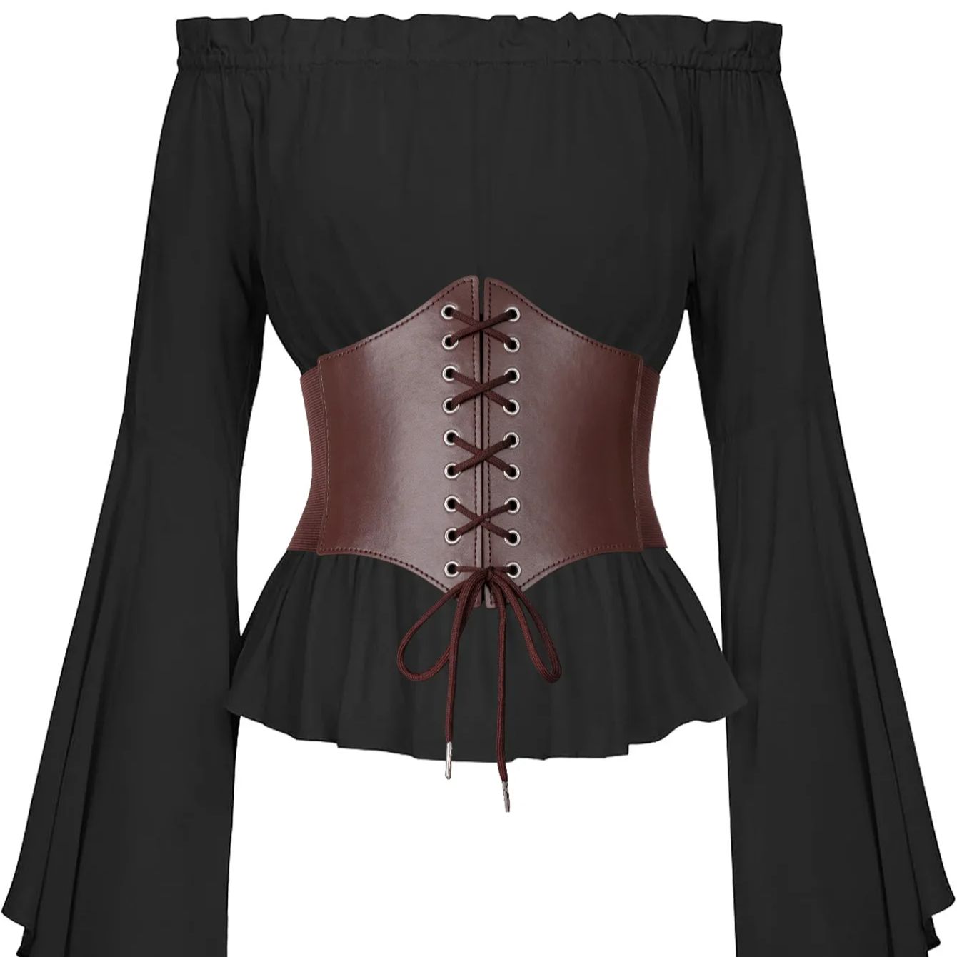 เข็มขัดผูกแบบยืดหยุ่นสีน้ำตาลเ - Women'S Viking Accessories บทวิจารณ์และราคา