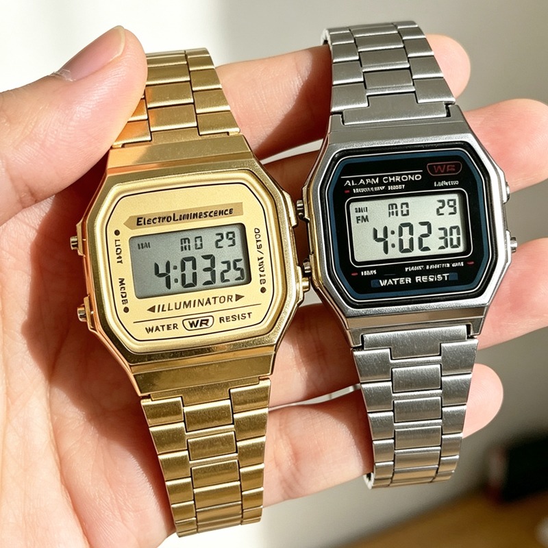 F91W นาฬิกากันน้ำย้อนยุคดิจิตอ - Women Accessories Display บทวิจารณ์และราคา