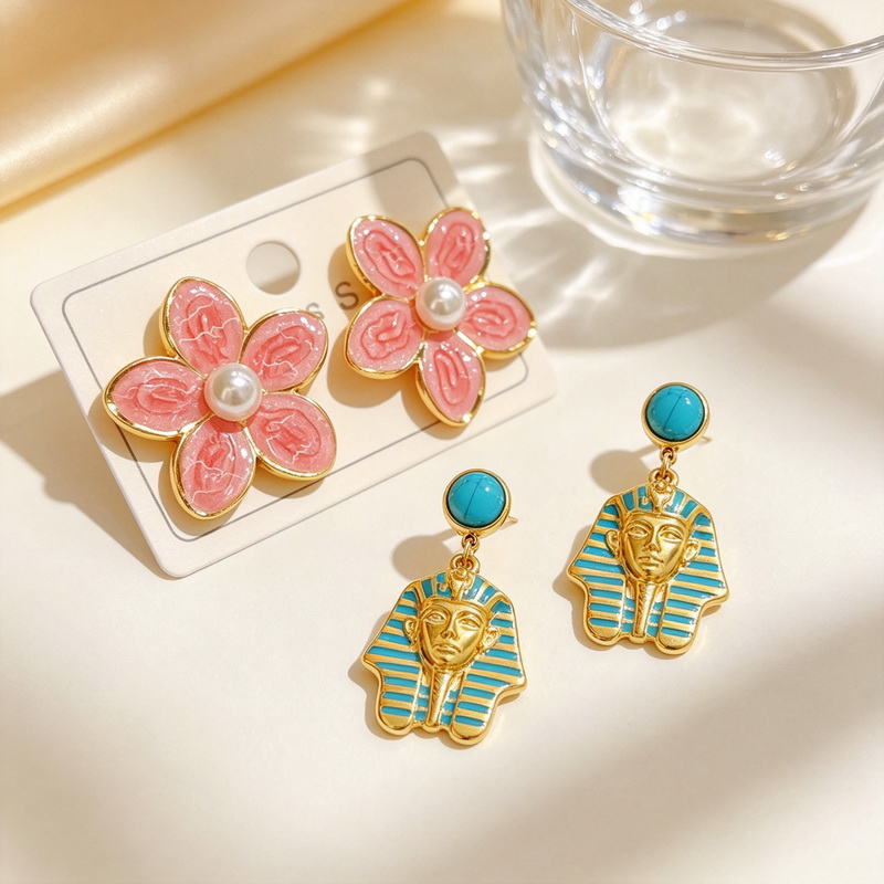 ต่างหูสตรีสแตนเลสสตีล Kalen ต่ - Women'S Egyptian Accessories บทวิจารณ์และราคา