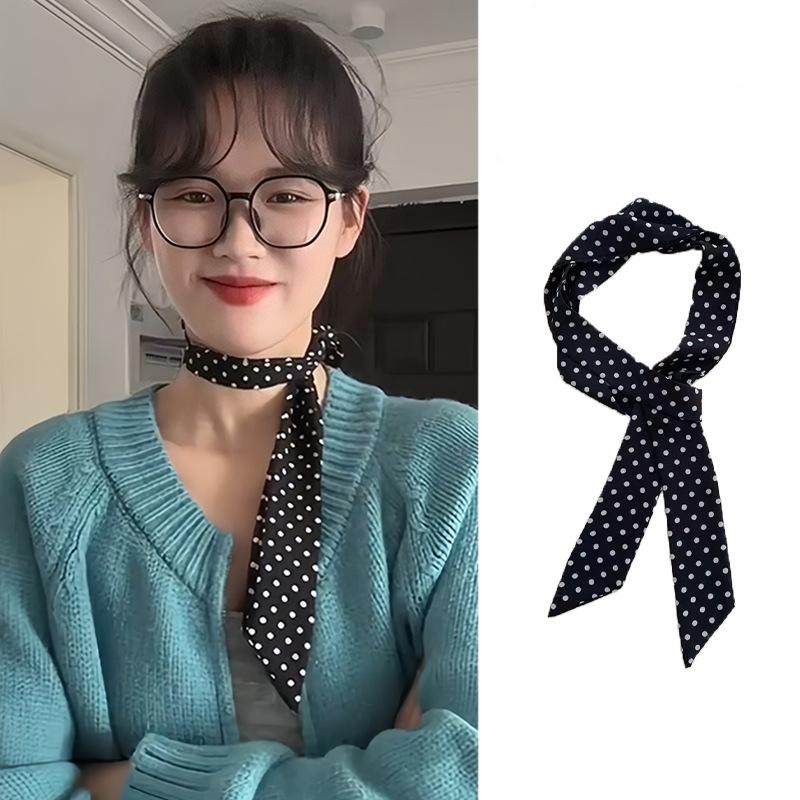 ผ้าพันคอไหมลายจุดแฟชั่น อุปกรณ - Women'S Korean Accessories บทวิจารณ์และราคา