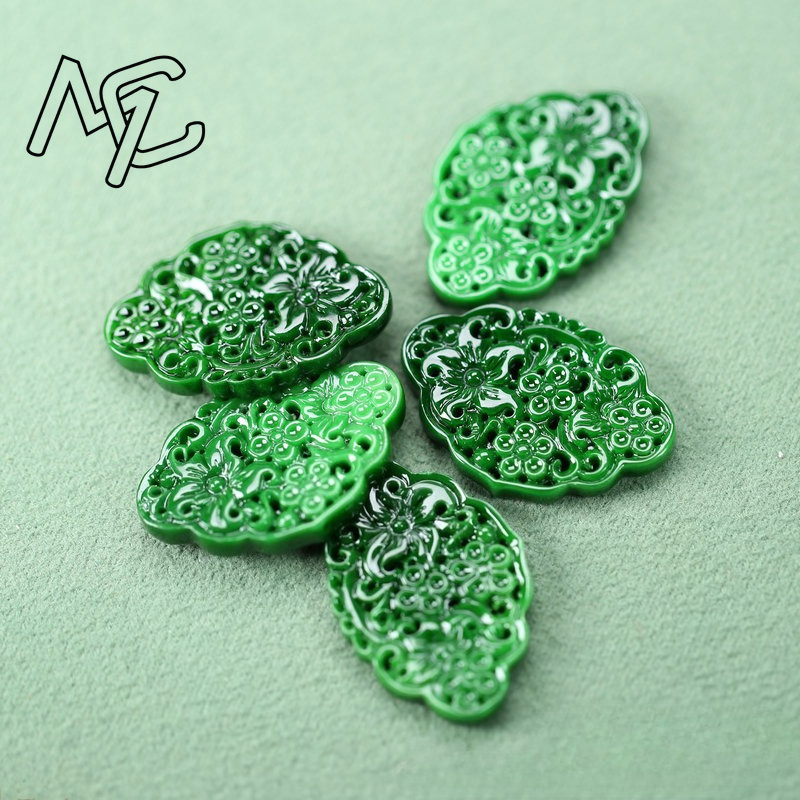 2 ชิ้น DIY หยกเขียวธรรมชาติแบบ - Woman Accessory บทวิจารณ์และราคา