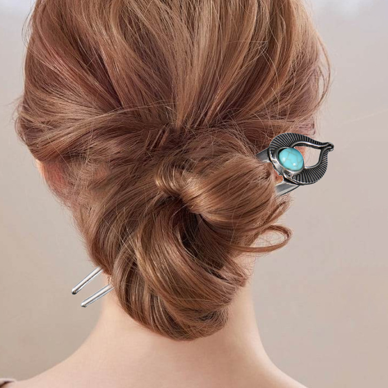 กิ๊บติดผมรูปตัวยูสีฟ้าเทอร์ควอ - Women'S Egyptian Accessories บทวิจารณ์และราคา
