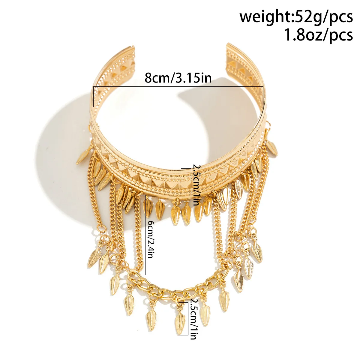 กำไลข้อมือแบบโซ่ใบไม้ประดับเหร - Women'S Egyptian Accessories บทวิจารณ์และราคา
