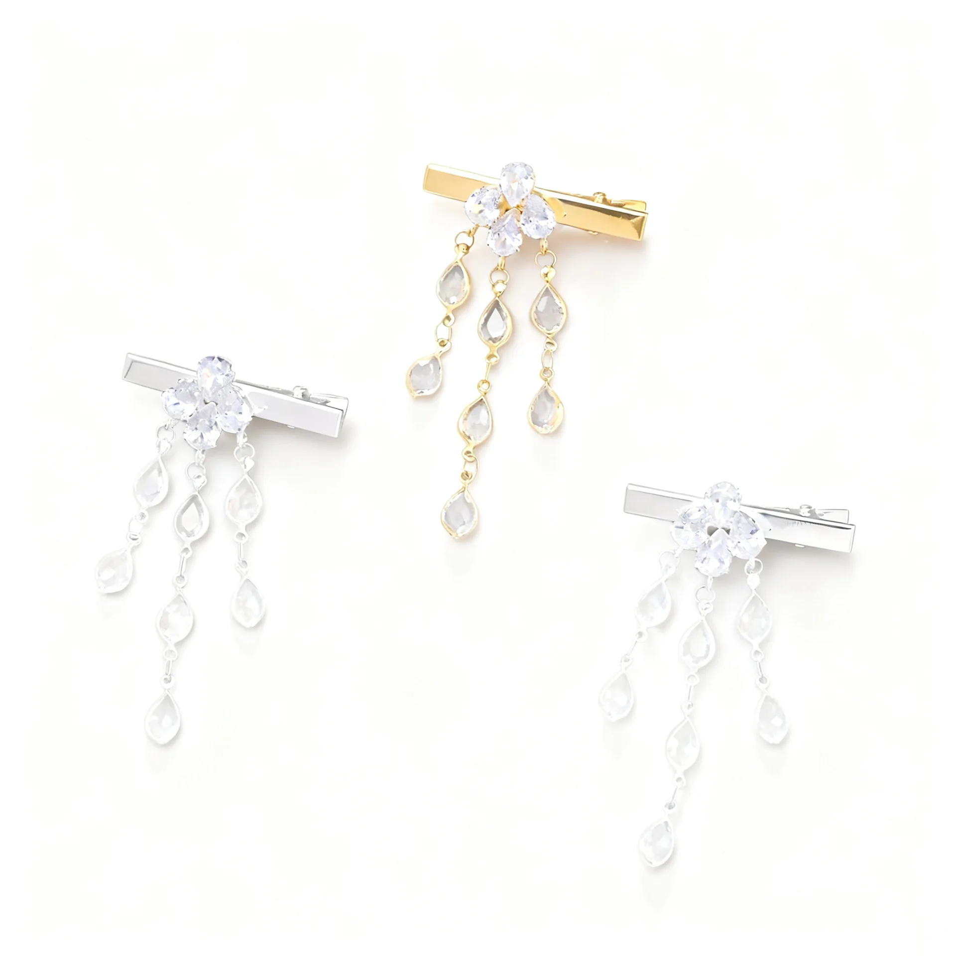 กิ๊บติดผมรูปหยดน้ำประดับเพชร ป - Women Accessories Dropshipping บทวิจารณ์และราคา